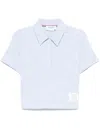 Thom Browne Gingham-check Tweed Polo Top