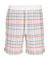 Thom Browne Gingham-check Tweed Shorts In White