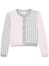 Thom Browne Fun Mix Gingham Check Cropped Cardigan