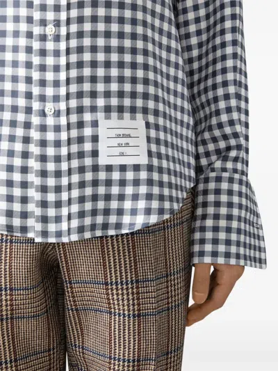 Thom Browne Gingham Long-sleeve Shirt In Pattern