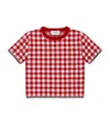 Thom Browne Gingham Short-sleeve Sweater In Red