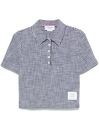 Thom Browne 格纹粗花呢polo领上衣