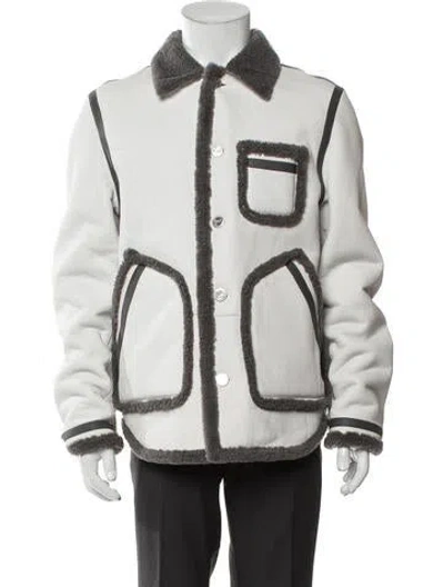 Pre-owned Thom Browne Goat Leather Striped Jacket In Multi
