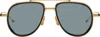 Thom Browne Gold Aviator Sunglasses In 712 Yellow Gold