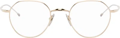 Thom Browne Gold Titanium Round Glasses