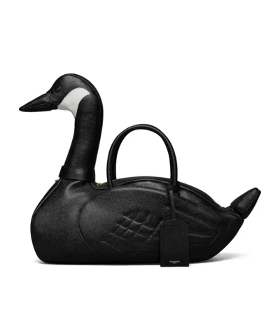 Thom Browne Goose-motif Tote Bag In Black