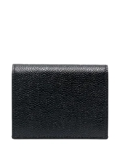 Thom Browne Grain Leather Cardholder In Black