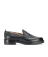 Thom Browne Black Commando Sole Penny Loafers In Black