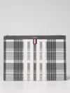 Thom Browne Grainy Leather Document Holder In Grey