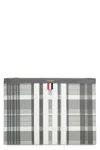 Thom Browne Grainy Leather Pouch In Grey