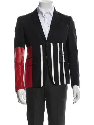 Pre-owned Thom Browne Graphic Print Blazer In Blue