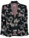 Thom Browne Graphic-print Blazer In Blue