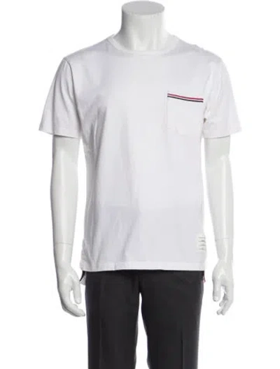 Pre-owned Thom Browne Graphic Print Crew Neck T-shirt In Neutral