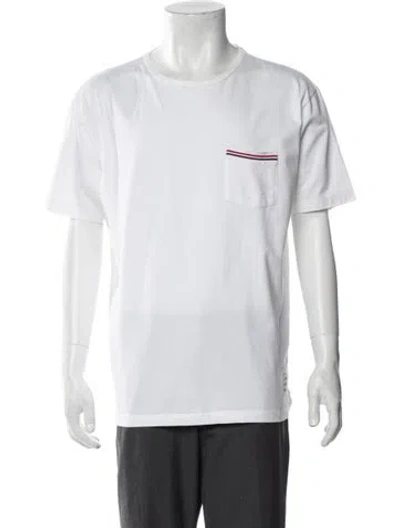Pre-owned Thom Browne Graphic Print Crew Neck T-shirt In White