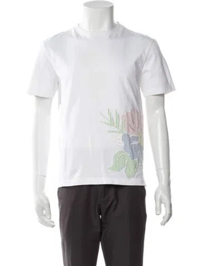 Pre-owned Thom Browne Graphic Print Crew Neck T-shirt In White