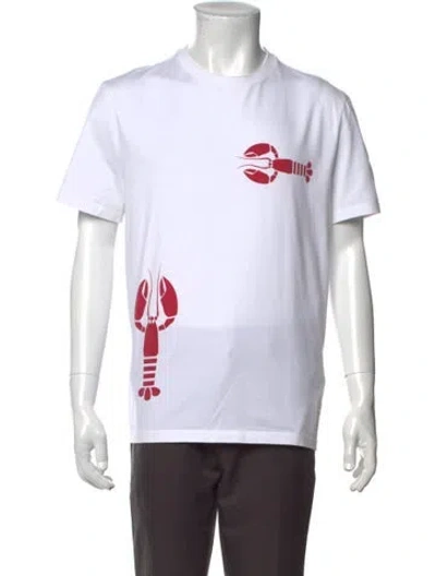 Pre-owned Thom Browne Graphic Print Crew Neck T-shirt In White