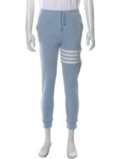 Pre-owned Thom Browne Graphic Print Joggers In Blue