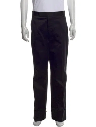 Pre-owned Thom Browne Graphic Print Joggers In Blue