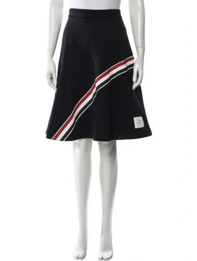 Pre-owned Thom Browne Graphic Print Knee-length Skirt In Multi