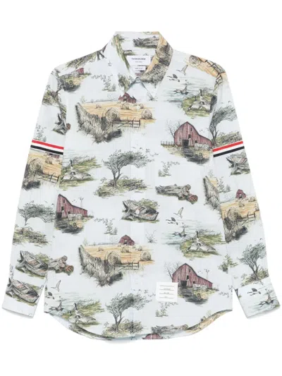 Thom Browne Hemd Mit Grafischem Print In Multi