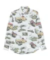 Thom Browne Scenic Straight Fit Cotton Poplin Button-down Shirt In White