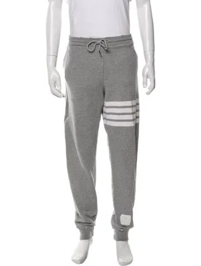 Pre-owned Thom Browne Graphic Print Sweatpants In Gray