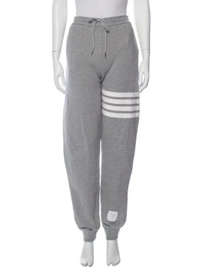 Pre-owned Thom Browne Graphic Print Sweatpants In Gray