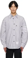 Thom Browne Gingham-pattern Shirt In Gray