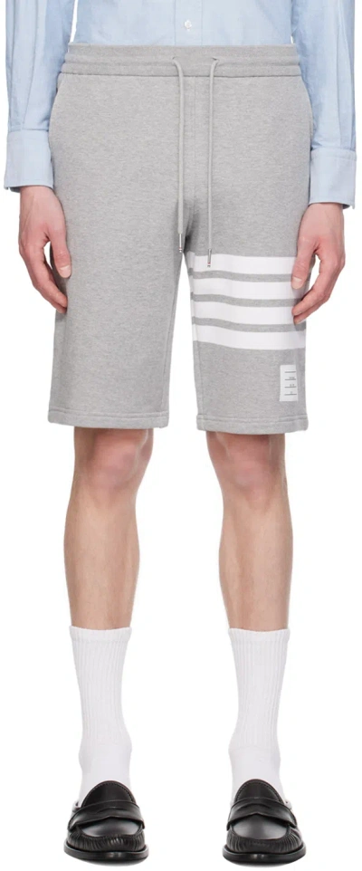 Thom Browne Gray 4-bar Shorts