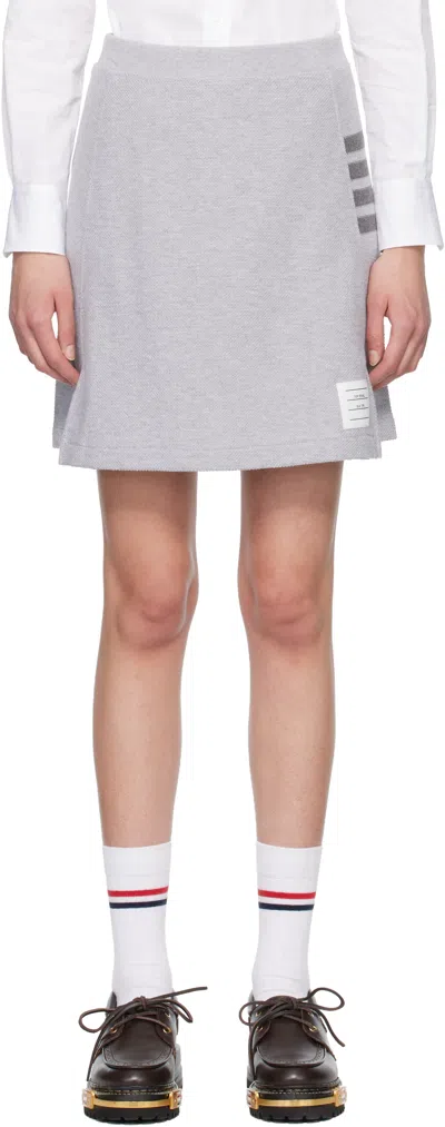 Thom Browne Gray Box Pleat Miniskirt