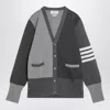 Thom Browne Gray Cardigan In Virgin Wool