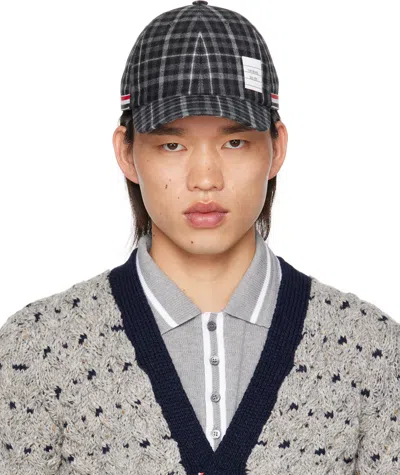 Thom Browne Gray Classic 6-panel Cap In 015 Charcoal