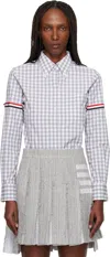 Thom Browne Gray Classic Long Sleeve Point Collar Shirt In Gray