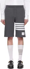 Thom Browne Dark Grey Classic Cotton Loopback Jersey 4-bar Sweatshort In 025 Dark Grey