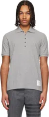 Thom Browne Gray Classic Pique 4-bar Polo In Gray