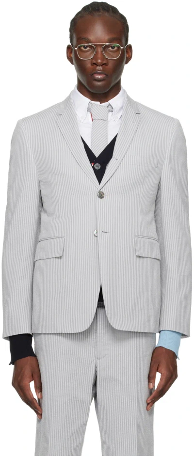 Thom Browne Gray Classic Sport Blazer In 055 Lt Grey