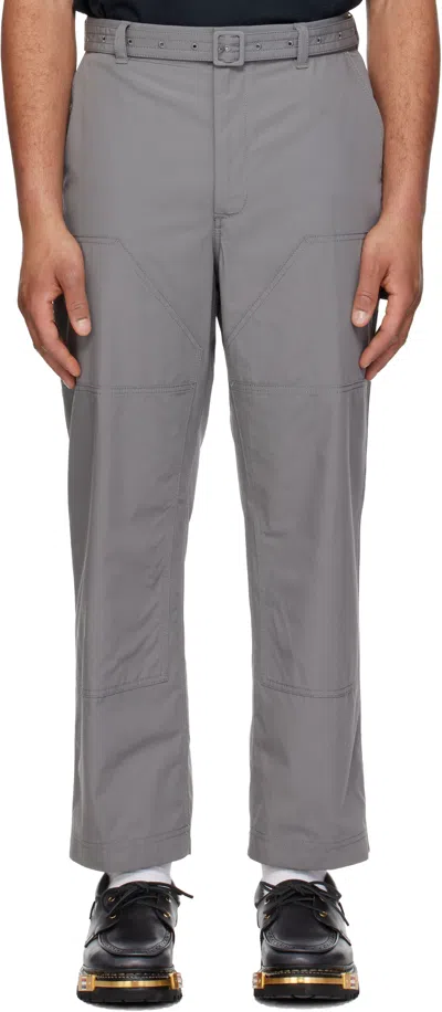Thom Browne Gray Cotton Suiting Carpenter Trousers