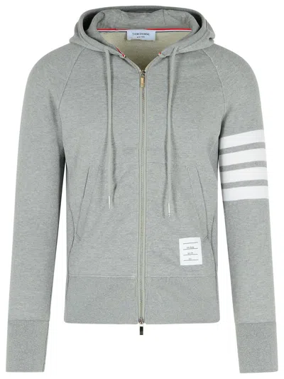 Thom Browne Gray Cotton Sweatshirt In Burgundy