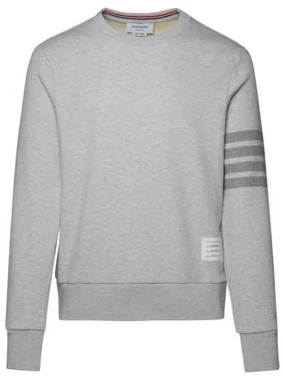 Thom Browne Gray Cotton Sweatshirt In Pastel Grey