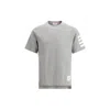 Thom Browne Cotton 4-bar Short Sleeve T-shirt In Gray