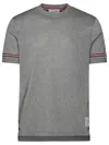 Thom Browne Grey Short Sleeve Crew Neck T-shirt In Cotton Man In Med Grey
