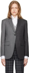 Thom Browne Gray Elongated Single Button Blazer In 035 Med Grey
