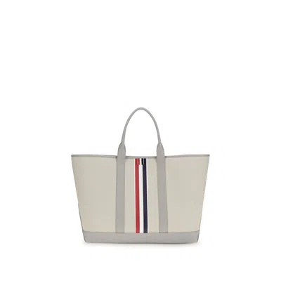 Thom Browne Gray Fabric Shoulder Men's Bag