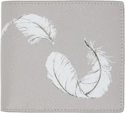 Thom Browne Gray Feather 3d Print Billfold Wallet