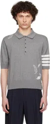 Thom Browne Feather-intarsia Cotton Polo Shirt