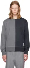 THOM BROWNE GRAY FUNMIX SWEATSHIRT