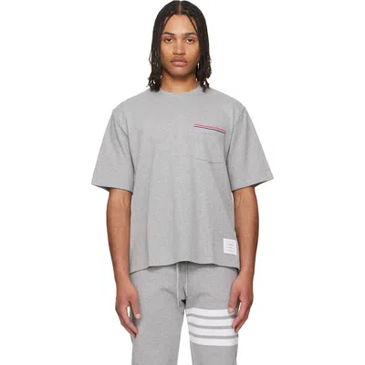 Thom Browne Gray Milano Cotton Oversized Pocket T-shirt