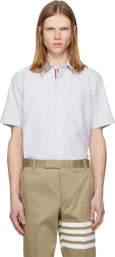 Thom Browne Short-sleeve Pocket Shirt In White