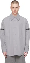 Thom Browne Gray Patch Pocket Jacket In 055 Lt Grey