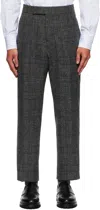 Thom Browne Gray Prince Of Wales Hunting Tweed Trousers In Gray